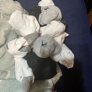 Kids small with 17 pairs included in black, white, and grey